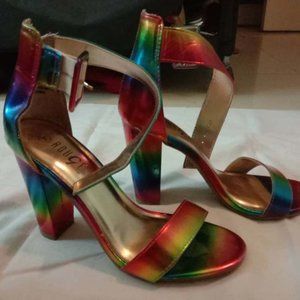 Rainbow heels from New York